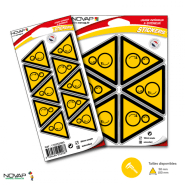 Planches de 6 panneaux adhésifs triangles 100x100x100 mm dangers - PADTPN-NV02/DRCT_0
