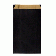 Pochettes cadeaux kraft vergé noir 30+8x48cm - par 250 - emballage rapide et résistant