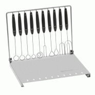 Schneider - Set de fourchettes à tremper "Profi" 10 pièces, dans une boîte en plastique, orange, avec support en acier inoxydable - noir inox 199034