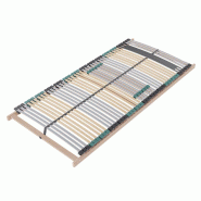 Sleepneo Sommier à lattes PREMIUM STRONG 200 – 100x200 cm, 7 zones, 42 lattes, bois de hêtre, fabriqué en Allemagne, jusqu'à 200 kg - marron LR0