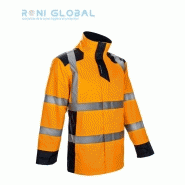 Parka de travail haute visibilité - Anti-pluie, anti-froid, thermique en polyester enduit polyuréthane Class 3 - Sokobie Coverguard_0