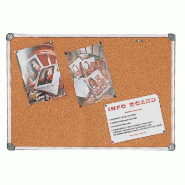 Tableau liège 60x90cm - cadre aluminium anodisé - usage fréquent