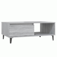 VidaXL Table basse sonoma gris 90x60x35 cm bois d'ingénierie Modèle Vega Moderne - 813174