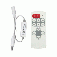 Alcapower Variateur Ruban Led Télécommande Rf 433,92Mhz 5-24V 5A 120W Max 8 Effets Lumineux Ip20 Ultra-Compact Contrôleur Gradateur Bande Lumineuse