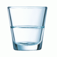 Arcoroc Stack Up verre à liqueur, verre à shot, stamper, empilable, 45ml, verre trempé, transparent, 12 pièces - transparent verre ARC J8039_0