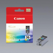 Cartouche Canon CLI 36 couleurs (cyan+magenta+jaune) pour imprimantes jet d'encre Cartouche Canon CLI 36 couleurs (cyan+magenta+jaune) pour imprimantes jet d'encre