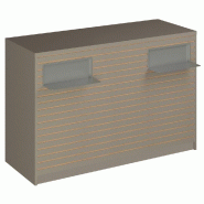 Comptoir Vertigo H T03 dble nat. L150cm - 3 tab.Coulis. 6tab.Amovib - taupe