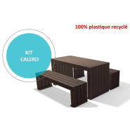 Ensemble pique nique en plastique recyclé hanit - KIT CALERO V1
