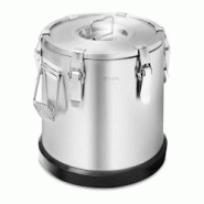 Helloshop26 - Conteneur isotherme inox alimentaire professionnel traiteur chaud froid (15 litres, double paroi isolée, couvercle 14_0004274 - 3000195 Helloshop26 - Conteneur isotherme inox alimentaire professionnel traiteur chaud froid (15 litres, double paroi isolée, couvercle 14_0004274 - 3000195