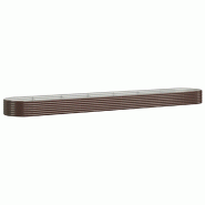 Helloshop26 - Jardinière bac lit surélevé plantes fleurs terrasse jardin de jardin acier enduit de poudre marron 02_0039554 - marron acier 30002185