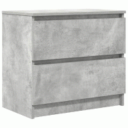 Helloshop26 - Meuble TV moderne 60 x 35 x 54 cm grand espace de rangement salon en bois d'ingénierie gris béton 02_0051729 - gris Bois massif 300023