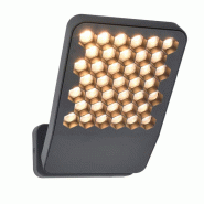 Lumisky Applique murale d'extérieur sur secteur  ATLANTIS GREY LED  H11cm Aluminium Dark Grey - gris 3666162013752