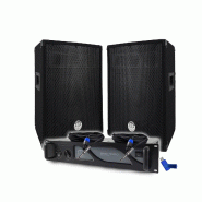 Pack Sono DJ BM SONIC Amplificateur BMS1000 1000W, Paire d'Enceintes Passives BMS10 2x400W, Câbles, Sonorisation PRO+Clé 32G - 3666638038746 Pack Sono DJ BM SONIC Amplificateur BMS1000 1000W, Paire d'Enceintes Passives BMS10 2x400W, Câbles, Sonorisation PRO+Clé 32G - 3666638038746