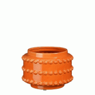 Pot rond Bubble orange Ø17 x H 13 cm