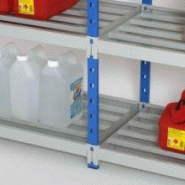 Rayonnage acier FLIP - Profondeur 500 mm - 5 niveaux - Largeur 1000 mm - Hauteur 2000 mm