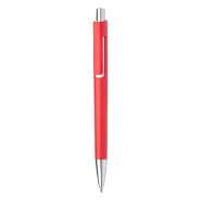 Stylo à bille en plastique coloré - Finitions chromées - Encre bleue Stylo à bille en plastique coloré - Finitions chromées - Encre bleue