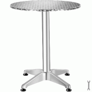TecTake GmbH tectake table de bistrot FREDÉRIC aluminium, résistante aux intempéries, réglable en hauteur, 67x67x70-110cm, argent - argenté Bo TecTake GmbH tectake table de bistrot FREDÉRIC aluminium, résistante aux intempéries, réglable en hauteur, 67x67x70-110cm, argent - argenté Bo