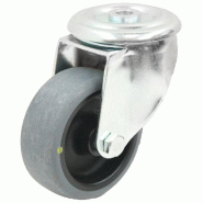 Roulette pivotante de 125 mm avec caoutchouc thermoplastique gris conducteur d'électricité sur le po Roulette pivotante de 125 mm avec caoutchouc thermoplastique gris conducteur d'électricité sur le po