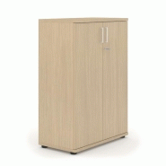 Armoire basse de bureau avec étagères - MDF mélaminé - serrure 3 points - Marque Rolléco Armoire basse de bureau avec étagères - MDF mélaminé - serrure 3 points - Marque Rolléco