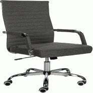 CLP Chaise de bureau Amadora avec hauteur rÃ©glable et Pied en mÃ©tal Tissu HBT: 98x51x63 cm Gris foncÃ© Tissu - gris textile 317313