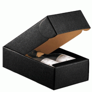 Coffret 2 bouteilles carton noir 34x18,5x9cm - par 30