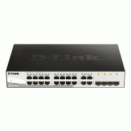 D-Link DGS-1210-20 Géré L2 Gigabit Ethernet (10/100/1000) 1U Noir