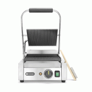 Grill de contact modèle simple complètement rainuré 220x230mm HENDI