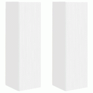 Helloshop26 - Meuble TV mural design moderne 30 x 31 x 100 cm avec rangement pratique en bois d'ingénierie blanc 02_0054986 - blanc Bois massif 30002