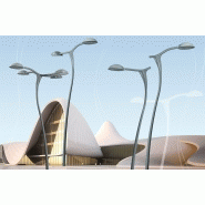 Lampadaire urbain confluence / led / en acier galvanisé thermolaqué_1