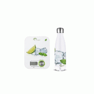 LITTLE BALANCE Balance De Cuisine électronique 5kg/1g + Bouteille Isotherme 8530-littlebalance - blanc 3760240785309