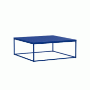 Oviala Business Table basse carrée moderne L90 cm bleu foncé - bleu acier 113993