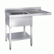 Plonge lave-vaisselle inox 1 bac 1400x700 mm avec égouttoir à droite PREMIUM - GOLDINOX - inox 3701770816552 Plonge lave-vaisselle inox 1 bac 1400x700 mm avec égouttoir à droite PREMIUM - GOLDINOX - inox 3701770816552