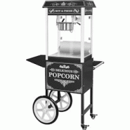 Popcorn Machine with Cart - retro design - black - Royal Catering - noir 4250928640901