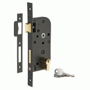 Serrure encastrable à cylindre pour porte d'entrée, axe 40mm, bouts carrés, cylindre 30x30mm, noir, 3 clés - THIRARD - noir 3150260801040 Serrure encastrable à cylindre pour porte d'entrée, axe 40mm, bouts carrés, cylindre 30x30mm, noir, 3 clés - THIRARD - noir 3150260801040