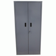Armoire à bacs avec portes verrouillables - 40 bacs polypropylène, structure acier - Sans portes / Bleu / 32 x 10L