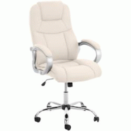 CLP Fauteuil de bureau BIG APOLL similicuir Crème - beige polyester 19616204 CLP Fauteuil de bureau BIG APOLL similicuir Crème - beige polyester 19616204
