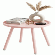 CLP Table d'appoint Busan Ø 40 cm Plastique HBT: 45x40x40 cm Rose - rose 328340
