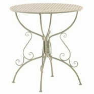 CLP Table de jardin ronde Amanda Vert antique - vert métal 13437092