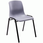 Décoshop26 - Chaise visiteur empilable salle d'attente en plastique gris et métal 10_0003730 - gris 3000251737370 Décoshop26 - Chaise visiteur empilable salle d'attente en plastique gris et métal 10_0003730 - gris 3000251737370