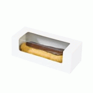 ECOLOMIQUE - 50 Pcs - Boîte carton à fenêtre pour éclair ou macaron - 15 x 6 x 5 cm - ECO210CCLAIR - blanc en carton ECO210CCLAIR ECOLOMIQUE - 50 Pcs - Boîte carton à fenêtre pour éclair ou macaron - 15 x 6 x 5 cm - ECO210CCLAIR - blanc en carton ECO210CCLAIR