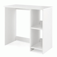 Helloshop26 - Bureau d'ordinateur table de travail pour petit espace avec 2 compartiments bureau informatique 40 x 80 x 74 cm blanc 20_0007990 - 30002 Helloshop26 - Bureau d'ordinateur table de travail pour petit espace avec 2 compartiments bureau informatique 40 x 80 x 74 cm blanc 20_0007990 - 30002