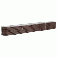 Helloshop26 - Jardinière bac lit surélevé plantes fleurs terrasse jardin de jardin acier enduit de poudre marron 02_0039556 - 3000218564308 Helloshop26 - Jardinière bac lit surélevé plantes fleurs terrasse jardin de jardin acier enduit de poudre marron 02_0039556 - 3000218564308