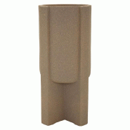 Mauro Ferretti Pot De Fleurs D'Extérieur Moai 80,5 Cm - Pot De Fleurs Compact En Résine Avec Structure Solide Et Pieds Prononcés - marron 421750003