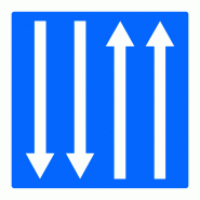 Panneau d'indication C29a - présignalisation d'un créneau de dépassement - gamme Innov Panneau d'indication C29a - présignalisation d'un créneau de dépassement - gamme Innov