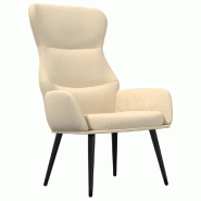 VidaXL Chaise de relaxation Crème Tissu Modèle Orion Office Chic - 341073