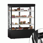 Vitrine réfrigérée pour pâtisserie MADRID - 1500 mm - 3 étagères - Noir