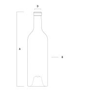 Bouteilles en verre 75 cl - Saverglass 2698 - modèle bordelais APPARAT authentique_1