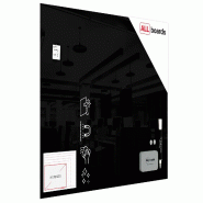ALLboards Tableau Noir en Verre 180x120 cm - noir TS180x120BK