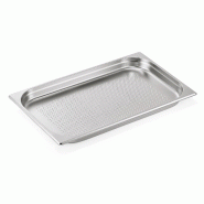 Bac inox perforé fond GN 1/1 H 40 mm 5 ltr GN ESSENTIALS lot de 6 - Was Germany - multi-matériau 4044925165945