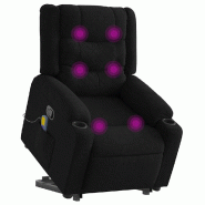 Fauteuil de massage inclinable Noir Tissu Modèle Yermonis - 8721012218079